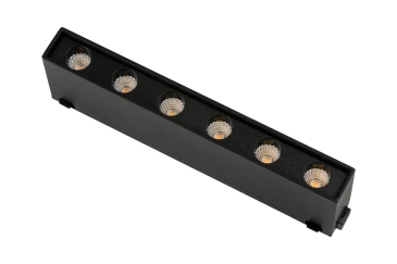 Трековый светильник ONYX 24V, 6W, 130*15*40, 4000K, 38°, черный