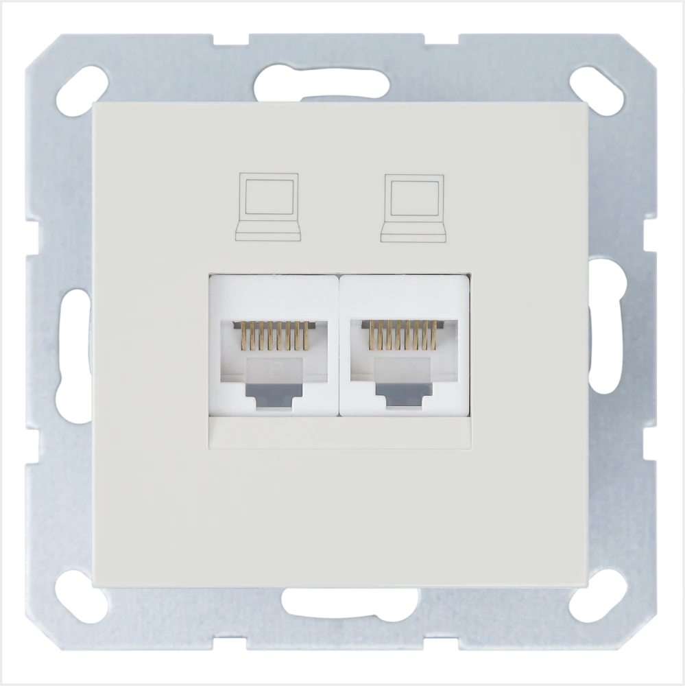 Интернет-розетка RJ-45 Jasmart в цвете «Слоновая кость»