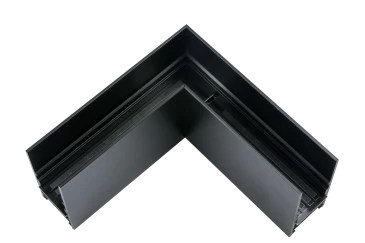 Накладной L-образный угловой элемент NOVA 48V, 100*100mm, черный
