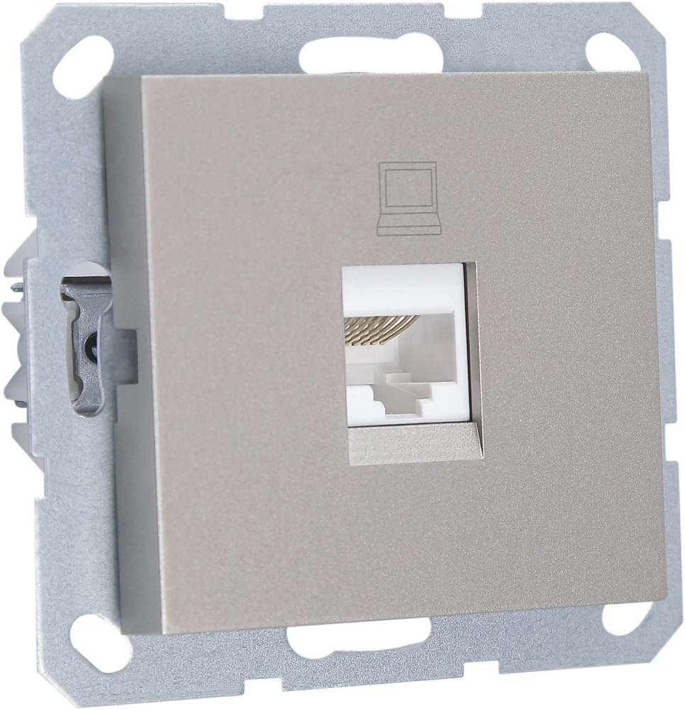 Интернет-розетка RJ-45 Jasmart в цвете «Шампань»