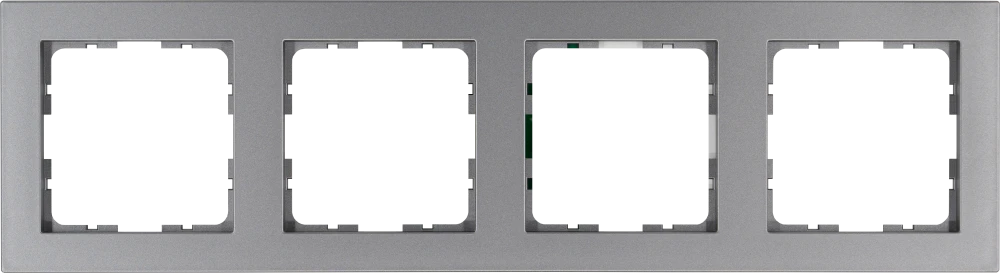 Рамка Jasmart на 4 поста в цвете «Алюминий»