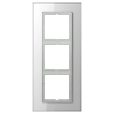 Стеклянная рамка 3-постовая, белый (3-постовая, 115 x 257 x 11 мм)