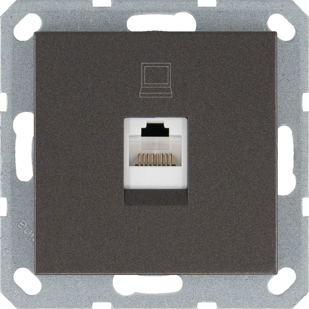 Интернет-розетка RJ-45 Jasmart в цвете «Мокко»
