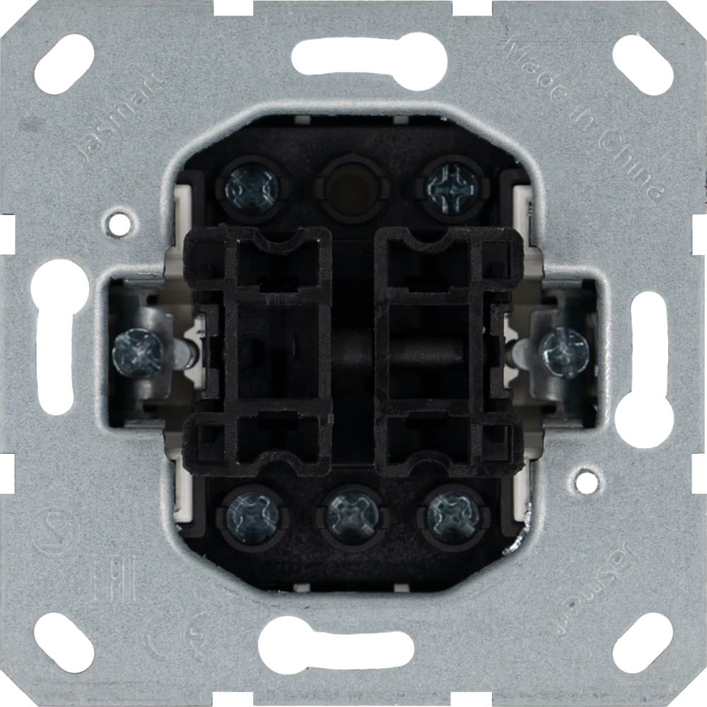 Выключатель двухклавишный для штор 10A 250V~ с накладкой, цвет Антрацит