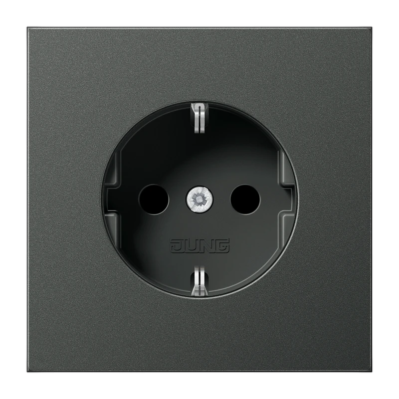 SCHUKO®-розетка, Лакированный алюминий, антрацит