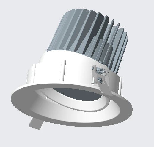 Встраиваемый светильник SPRING 220V, 12W, Ø100, 3000K, 38°, черный