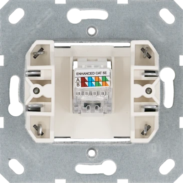 Интернет-розетка RJ-45 Jasmart в цвете «Алюминий»