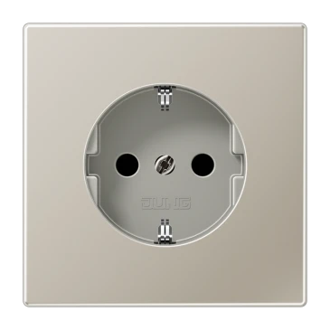 SCHUKO®-розетка, Safety Plus, нержавеющая сталь