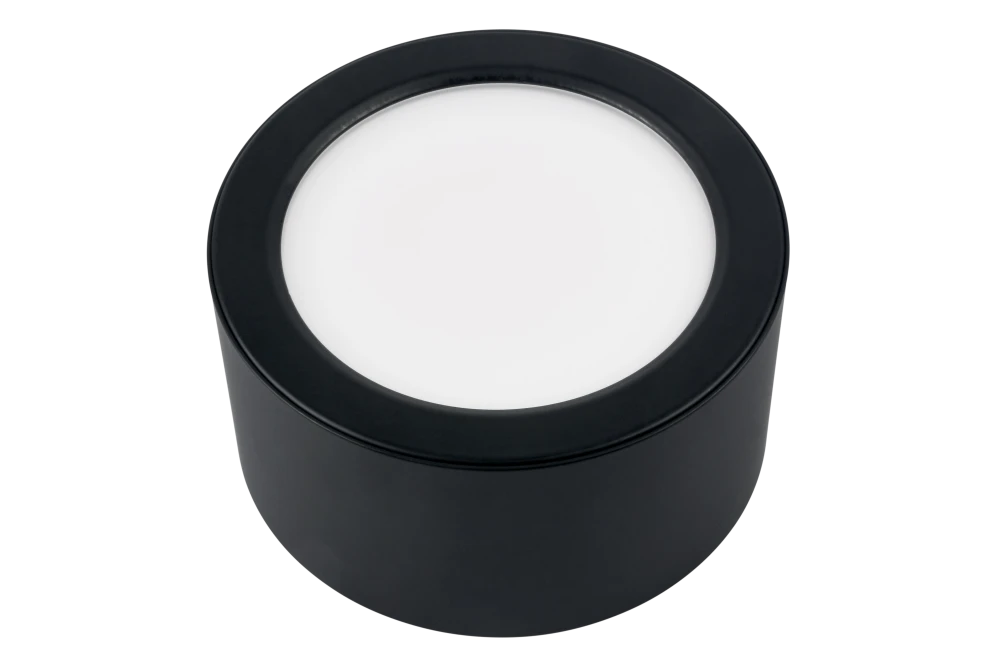 Накладной светильник XF 220V, 15W, Ø149, 3000K, 100°, IP54, черный