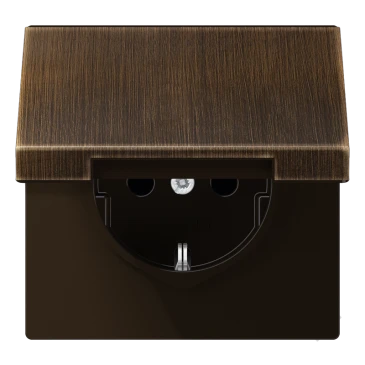 SCHUKO®-розетка, латунь Antik