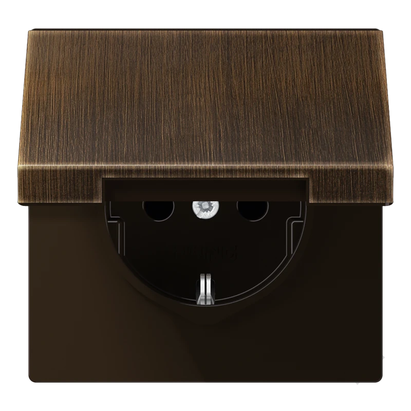 SCHUKO®-розетка, латунь Antik