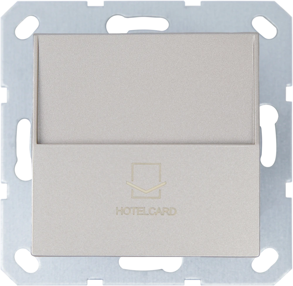 Одноклавишный карточный выключатель Jasmart в цвете «Шампань»