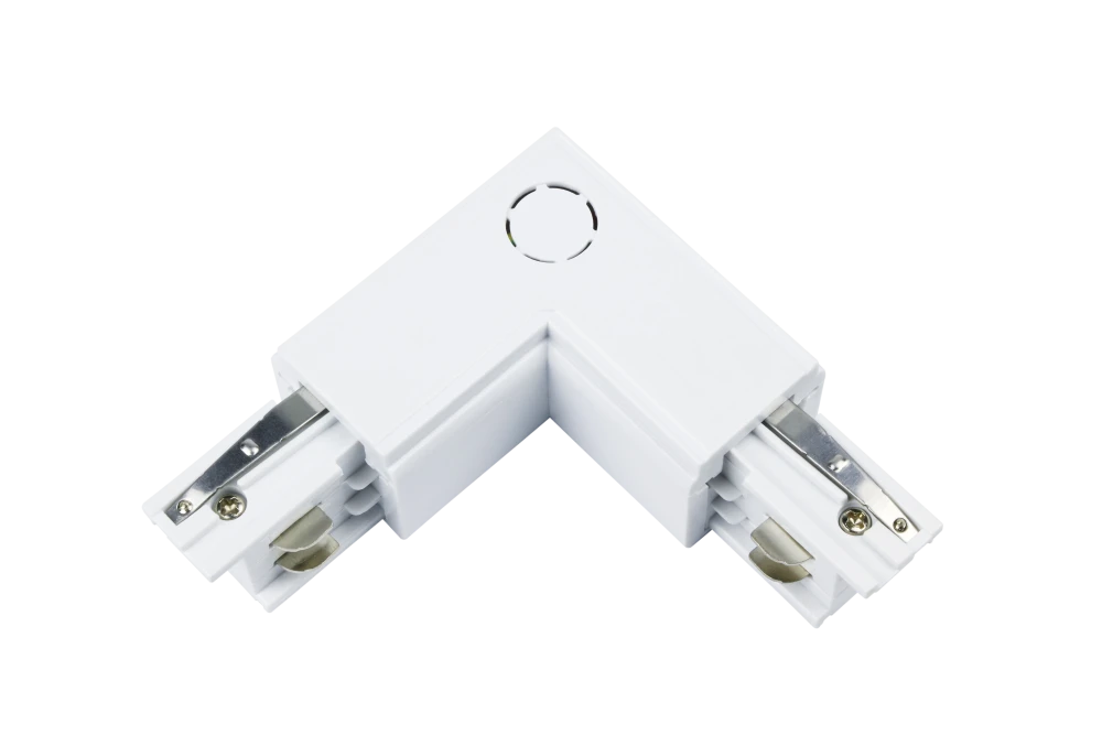 Угловой токоподвод внешний TRINITY 220V, 98mm*98mm, белый