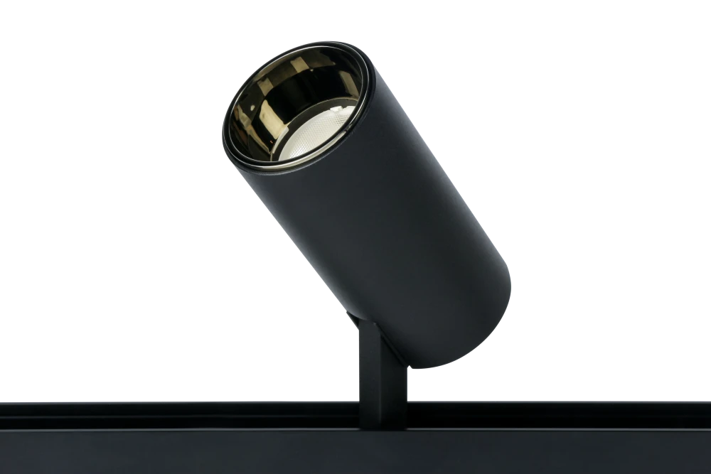 Трековый светильник ONYX 24V, 9W, Ø50, 3000K, 38°, черный