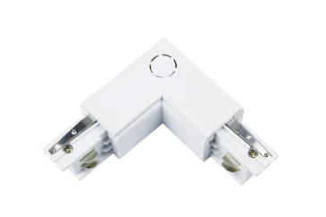 Угловой токоподвод внешний TRINITY 220V, 98mm*98mm, белый