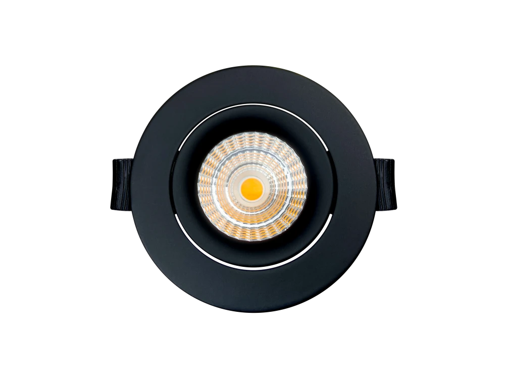 Встраиваемый светильник SPRING 220V, 7W, Ø85, 3000K, 38°, черный