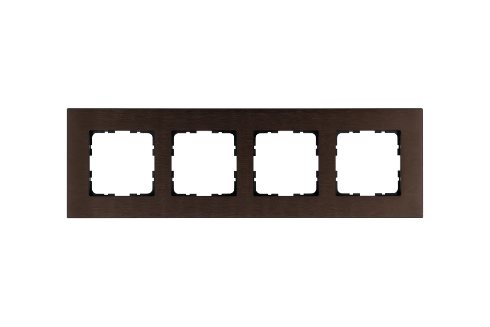 Рамка Jasmart на 4 поста в цвете «Алюминий Brown»