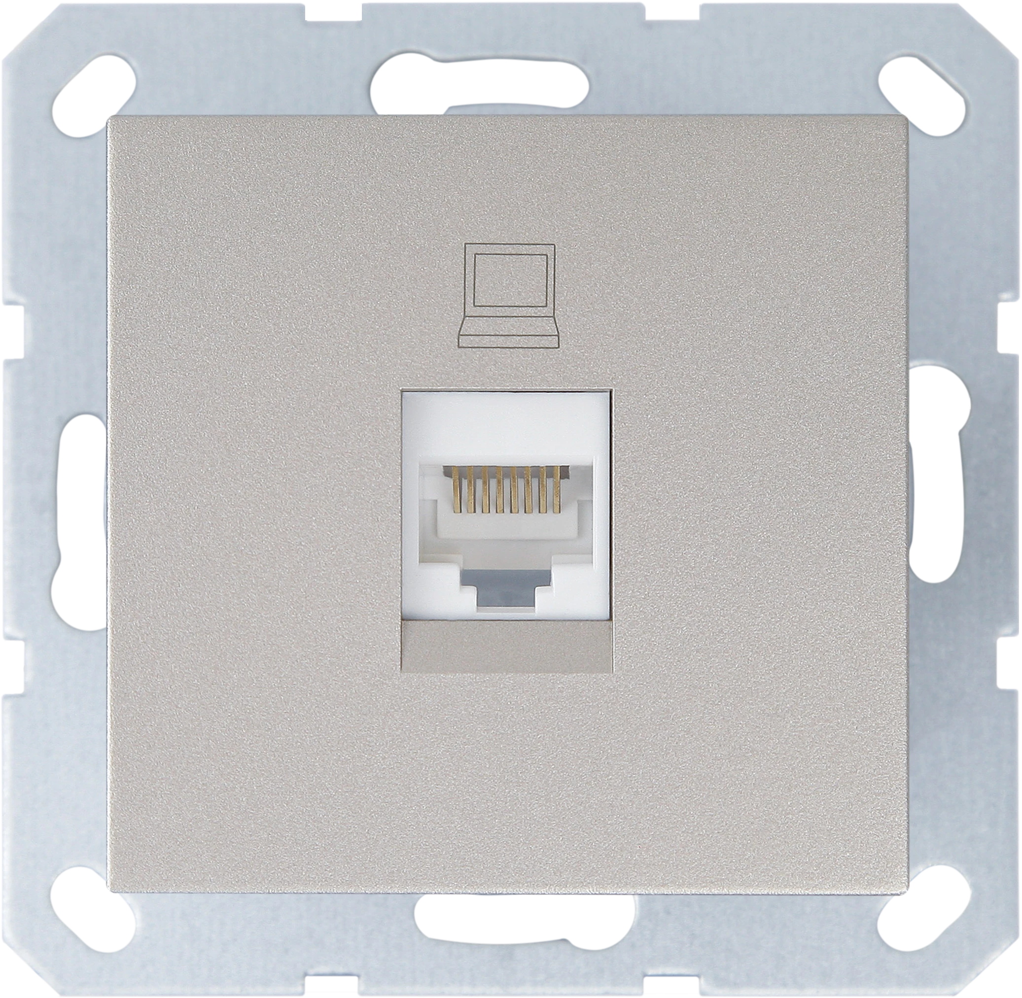 Интернет-розетка RJ-45 Jasmart в цвете «Шампань»