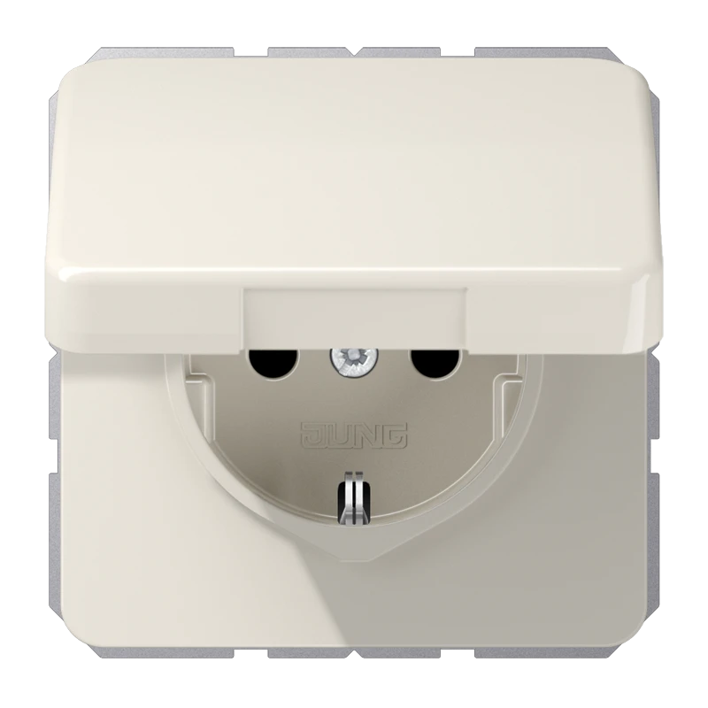 SCHUKO®-розетка, Safety Plus, Термопласт, слоновая кость