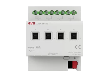 Актуатор на 4 канала, 20А KNX Secure