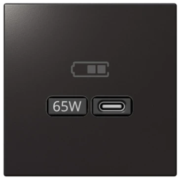 Розетка 2-м USB зарядка СП серия FD тип A+C 65Вт 220-240В 50-60Мгц механизм никель Jasmart FD6065NI