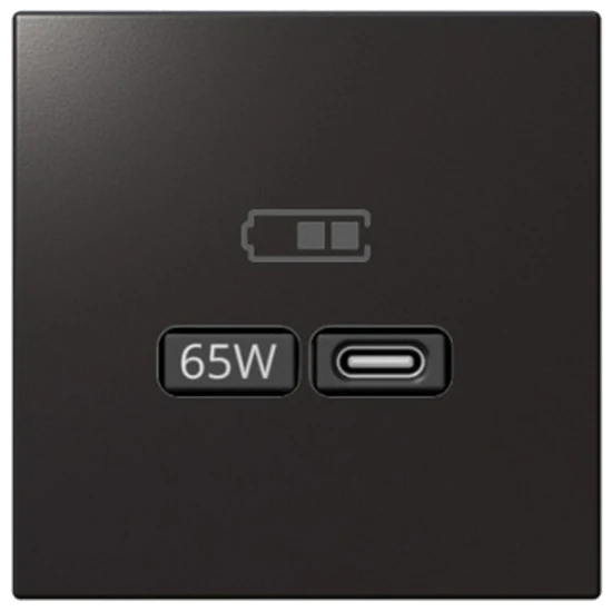 Розетка 2-м USB зарядка СП серия FD тип A+C 65Вт 220-240В 50-60Мгц механизм никель Jasmart FD6065NI