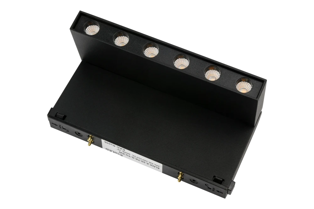 Трековый светильник ONYX 24V, 6W, 130*115*15, 3000K, 38°, черный