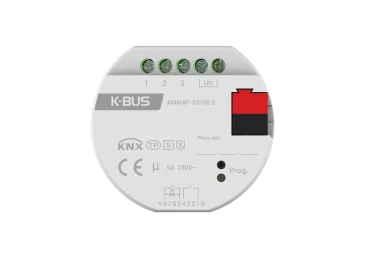 Актуатор многофункциональный 3 канала 6А мини KNX Secure