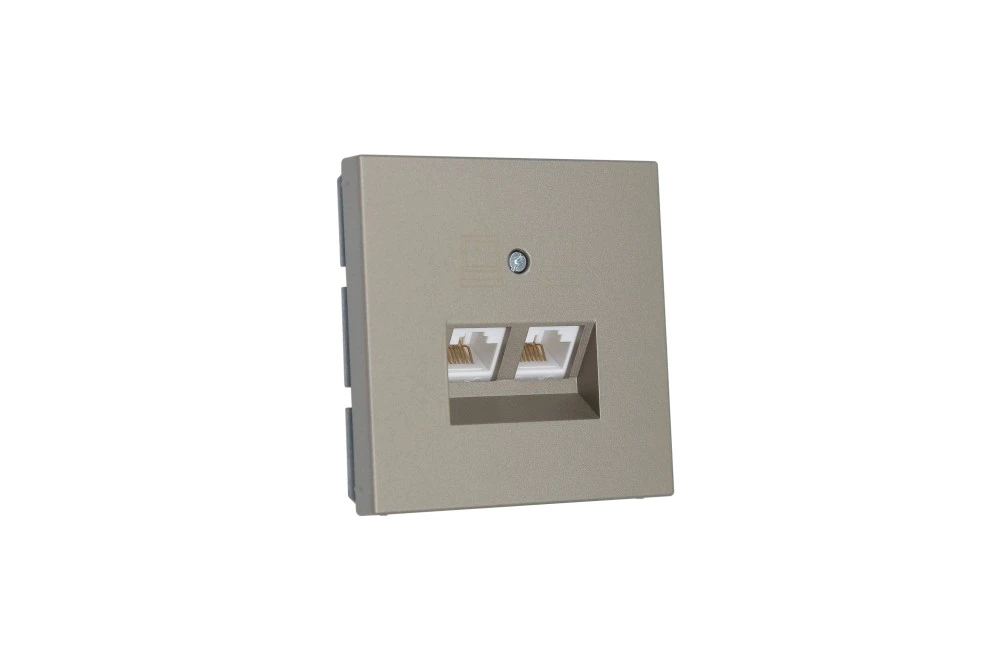 Интернет-розетка RJ-45 Jasmart в цвете «Бронза»