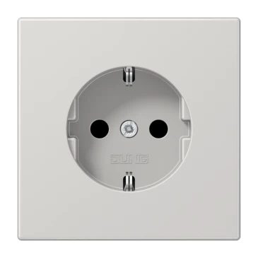 SCHUKO®-розетка, Safety Plus, Дюропласт, светло-серый