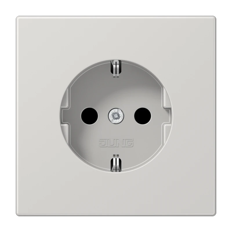 SCHUKO®-розетка, Safety Plus, Дюропласт, светло-серый
