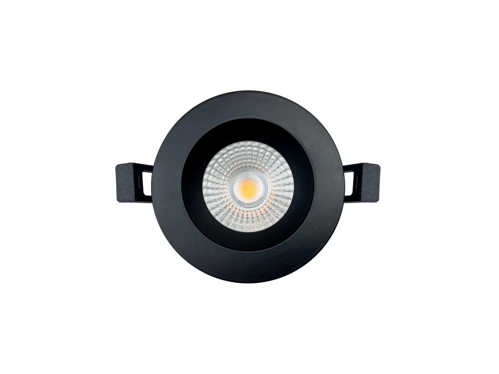 Встраиваемый светильник LUX 220V, 10W, Ø90, 3000K, 60°, IP54, черный