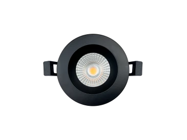 Встраиваемый светильник LUX 220V, 10W, Ø90, 3000K, 60°, IP54, черный