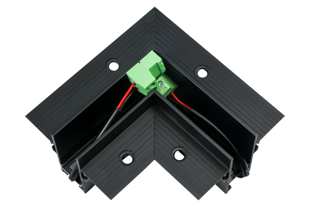 Встраиваемый L-образный угловой элемент ONYX 24V, 100*100mm, черный