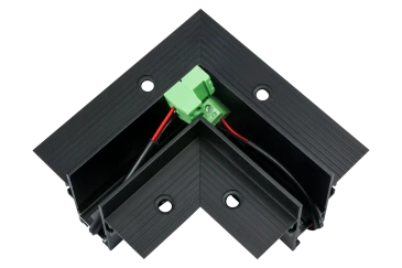 Встраиваемый L-образный угловой элемент ONYX 24V, 100*100mm, черный