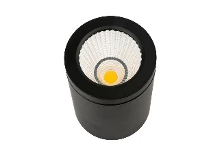 Накладной светильник ZY 220V, 15W, Ø90, 3000K, 60°, IP54 , TRIAC, черный