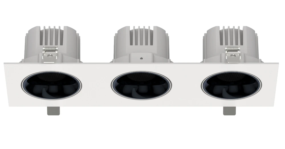 Встраиваемый светильник VAST 220V, 12W*3, 335*100, 3000K, 38°, белый