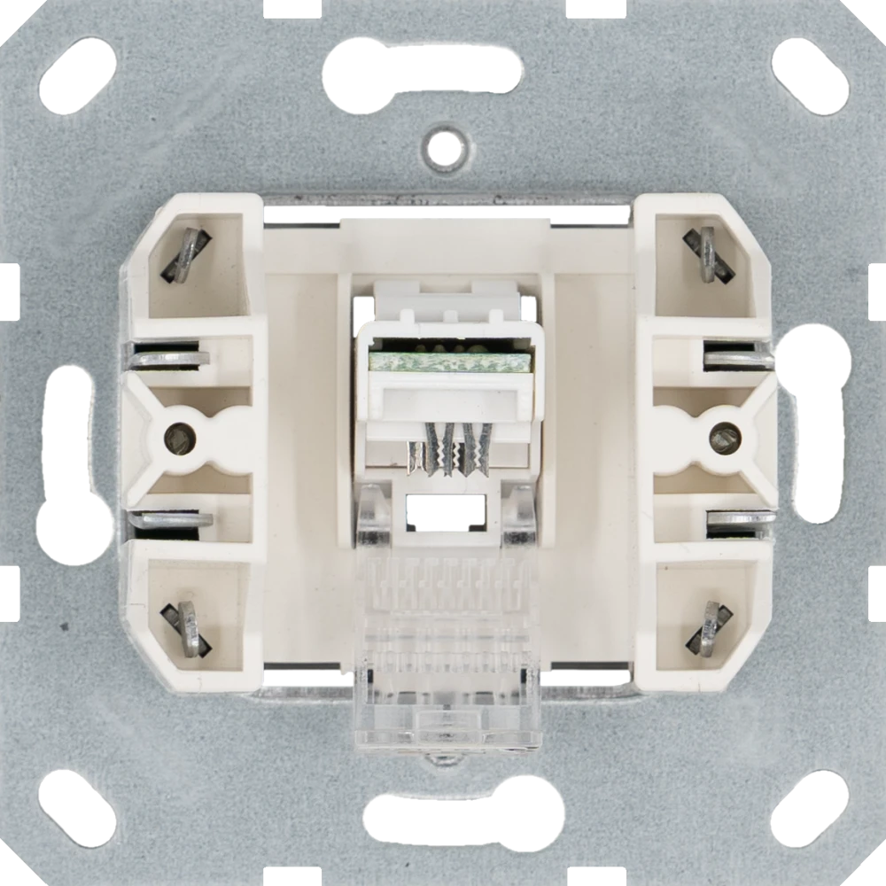 Телефонная розетка RJ11 с накладкой, цвет Тауп