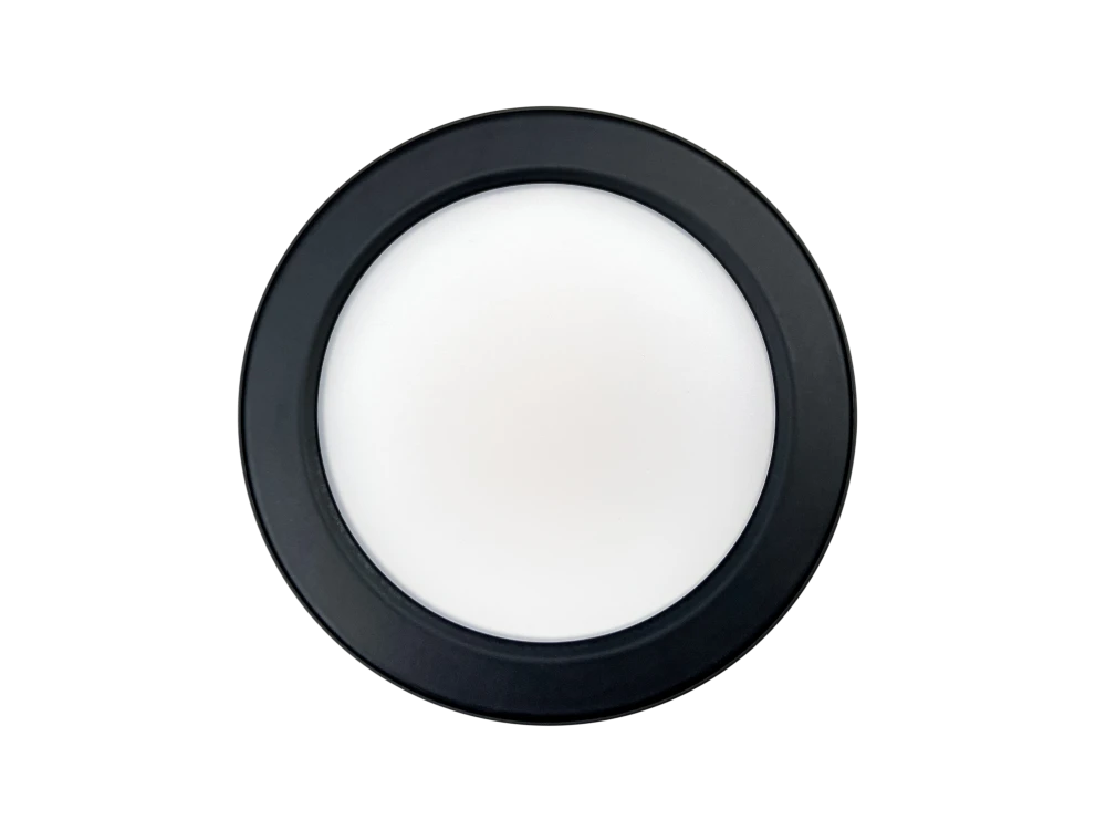Накладной светильник XF 220V, 15W, Ø149, 3000K, 100°, IP54, черный
