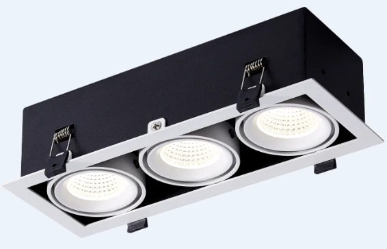 Встраиваемый светильник LUX 220V, 10W*3, 277*105, 3000K, 38°, белый