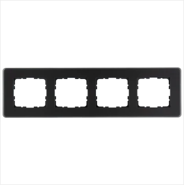 Рамка Jasmart на 4 поста в цвете «Стекло Matt Black Glass»