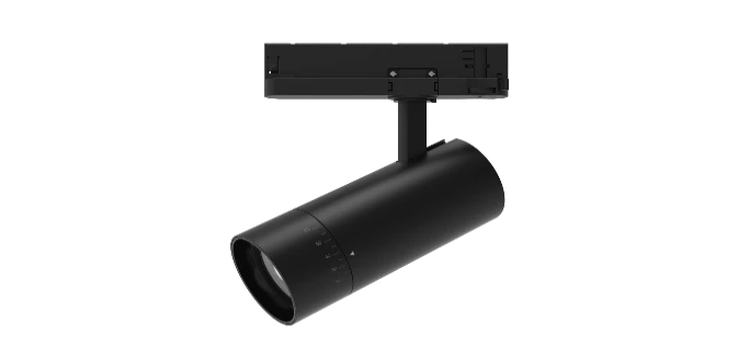 Трековый светильник ZOOM PLUS 220V, 20W, Ø72, 4000K, 24°~60°, черный