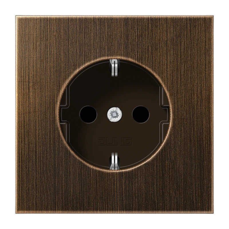 SCHUKO®-розетка, Safety Plus, латунь Antik