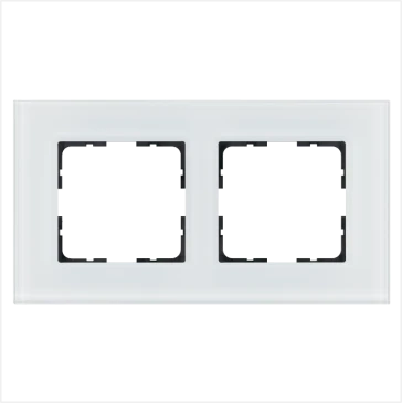 Рамка Jasmart на 2 поста в цвете «Стекло White Glass»