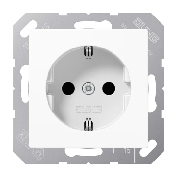 SCHUKO®-розетка, Safety Plus, Дюропласт, белый