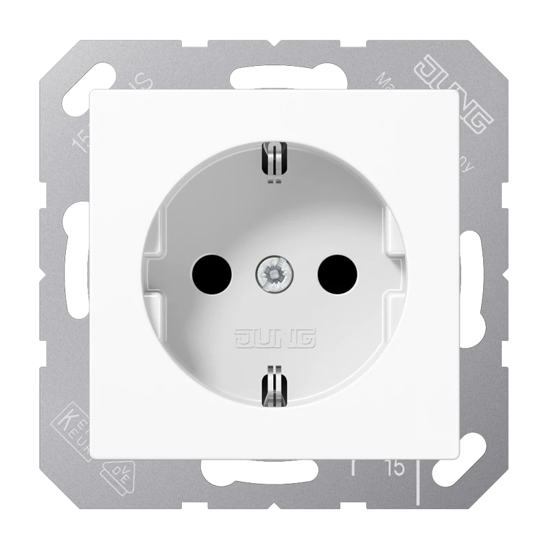 SCHUKO®-розетка, Safety Plus, Дюропласт, белый
