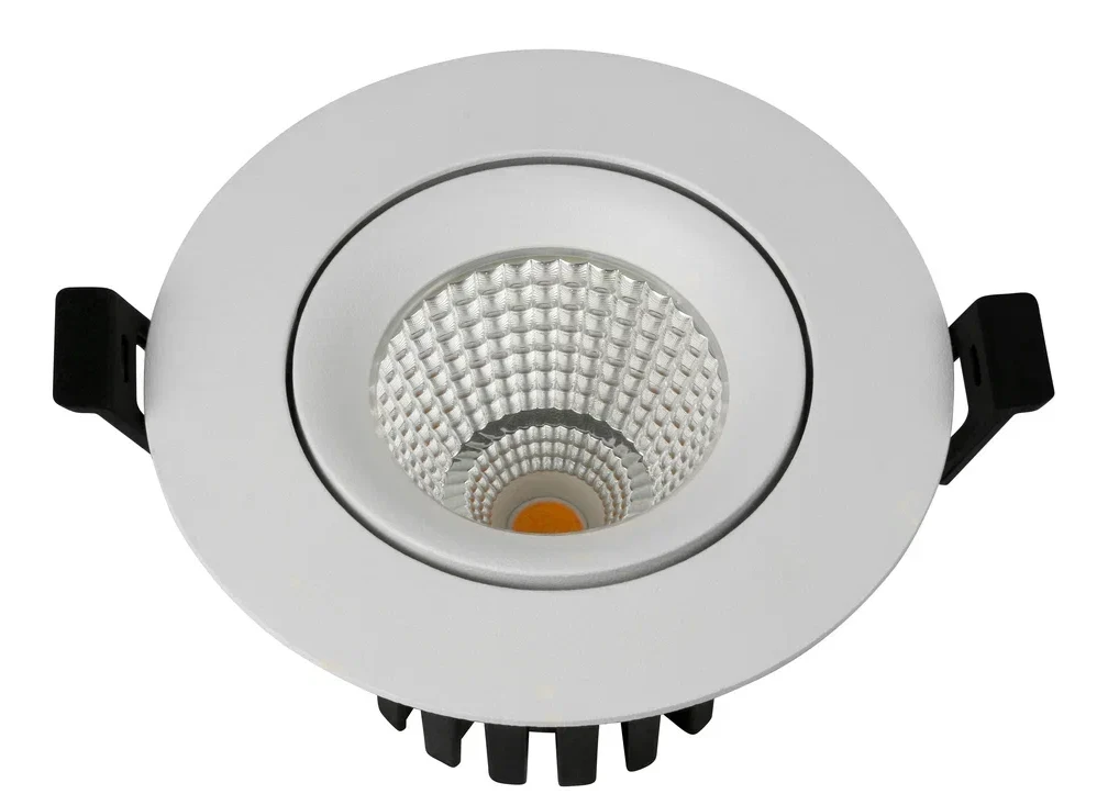 Встраиваемый светильник LUX 220V, 10W, Ø102, 4000K, 60°, IP54, белый