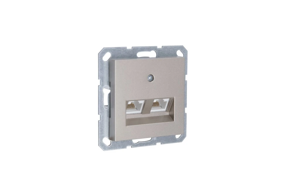 Интернет-розетка RJ-45 Jasmart в цвете «Шампань»
