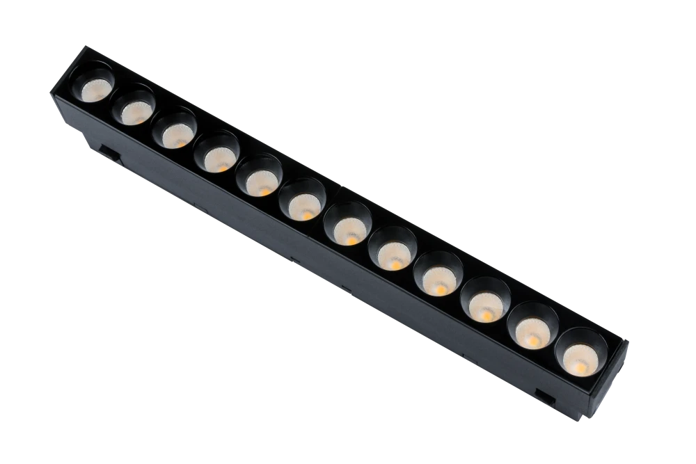 Трековый светильник NOVA 48V, 9W, 192*20*36.5, 4000K, 55°, черный