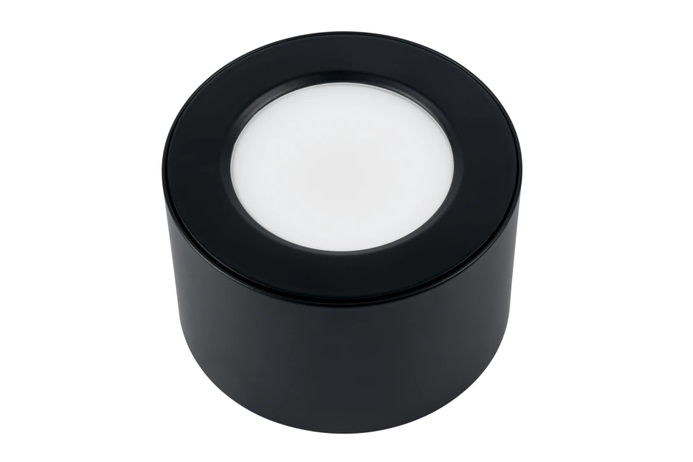 Накладной светильник XF 220V, 10W, Ø114, 3000K, 100°, IP54, черный
